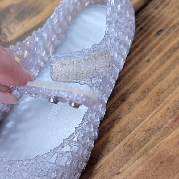 Mini Melissa. Silver Glitter Jelly Sandals. Size 8. EUC - Picture 7 of 7